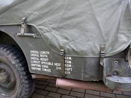 Jeep MA|MB|GPW – Canvas all weather trail cover (windshield up) MB/GPW